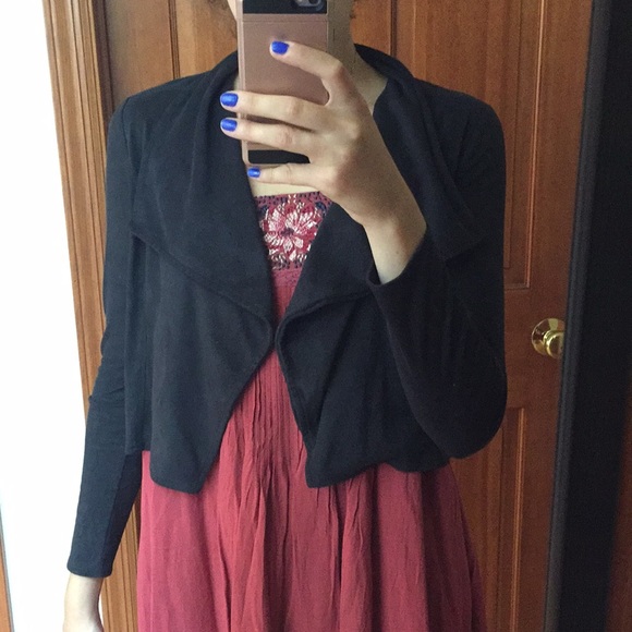 Dark Grey Suede Jacket - Picture 4 of 4